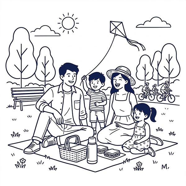 休日のイラスト