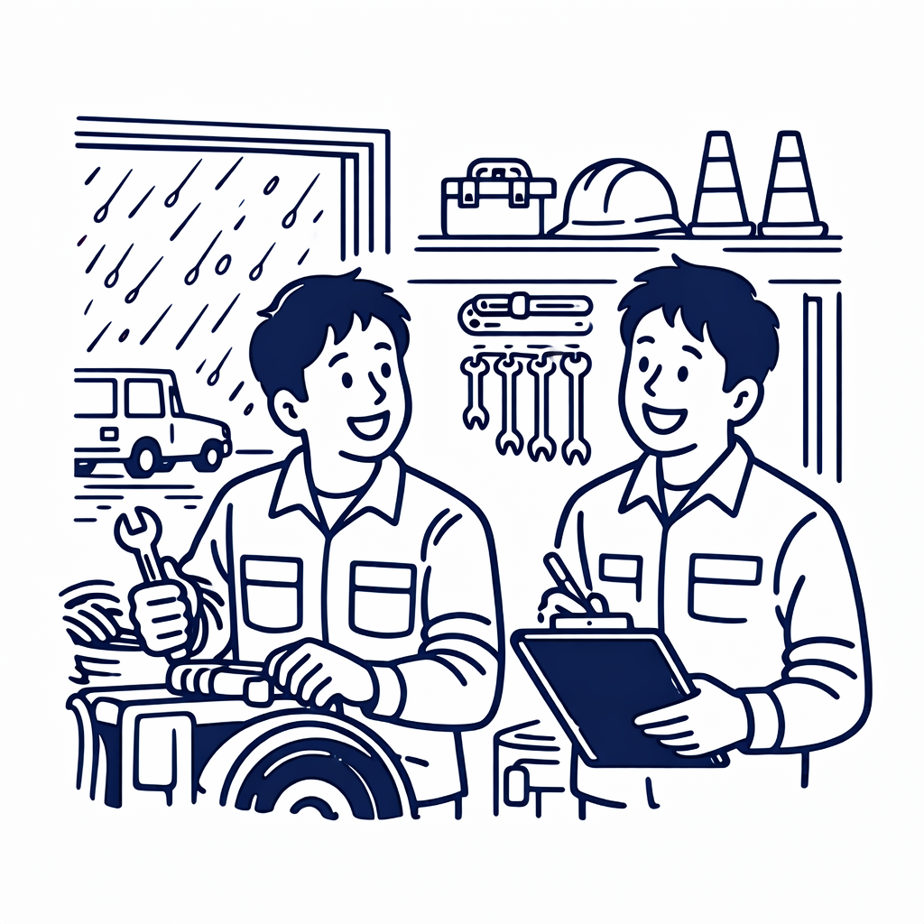 雨の日のイラスト
